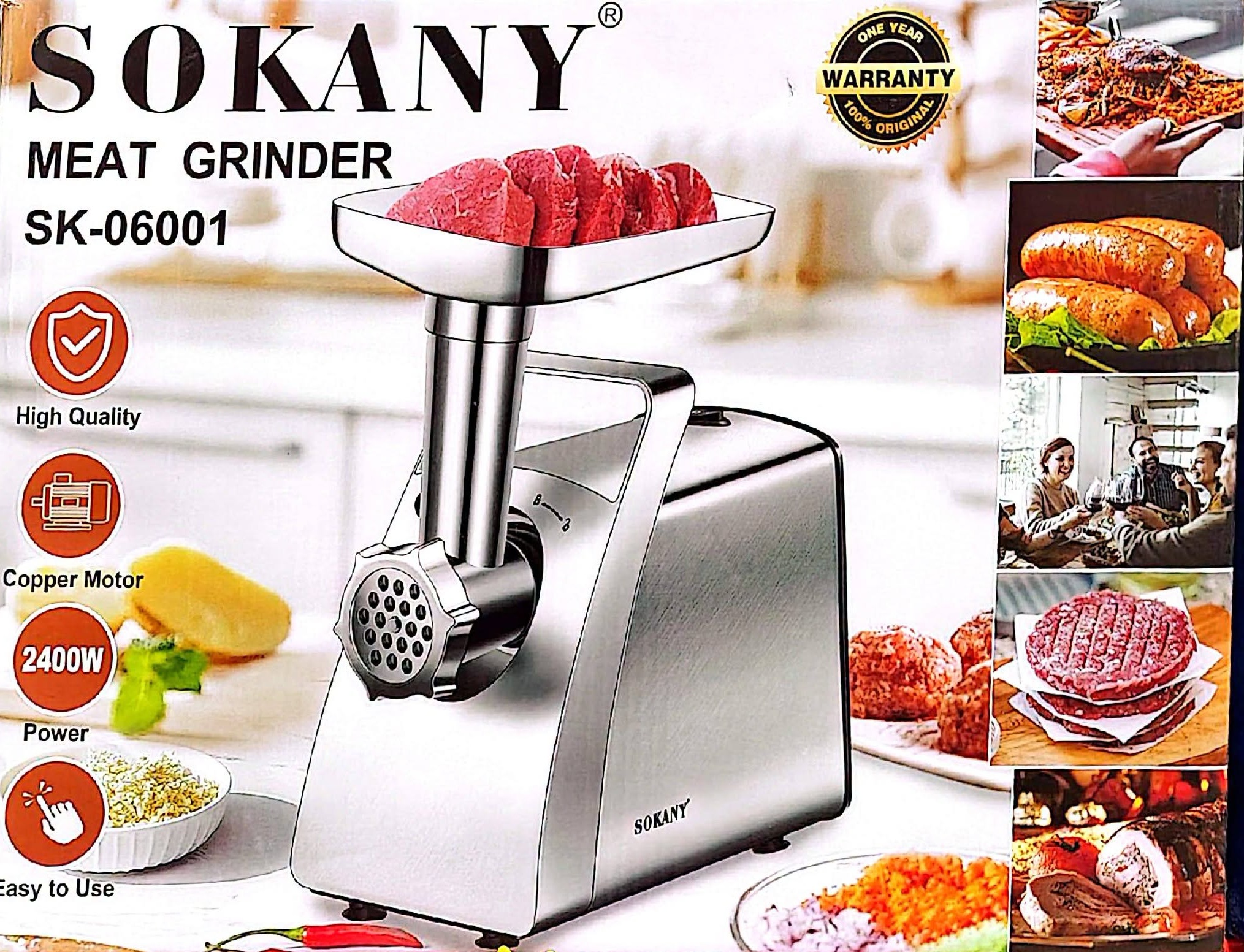 Електрична машина за мелење месо Sokany 2400 w - Image 3