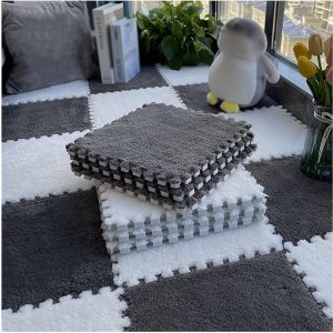 Меки квадратни подни подлоги (10 парчиња)