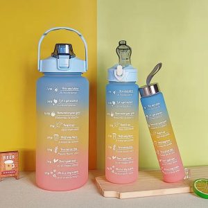 Сет од три шишиња за вода со временски маркери