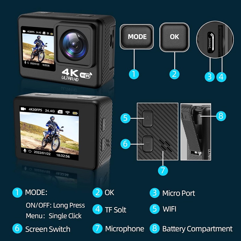 Спортска 4К Ultra HD камера, 20 MP - Image 8