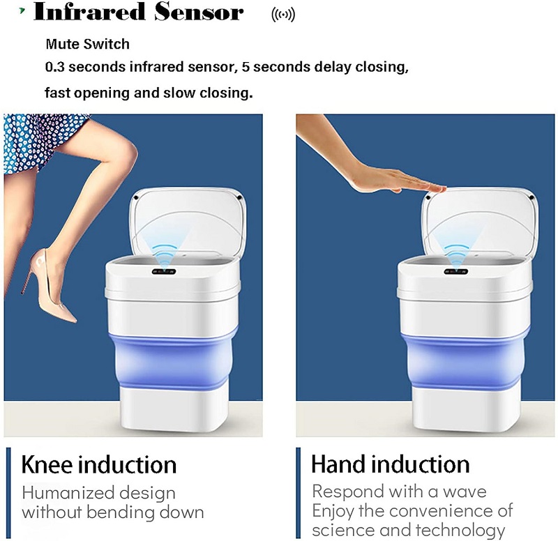 Електрична канта за отпадоци со сензор на движење - Image 10