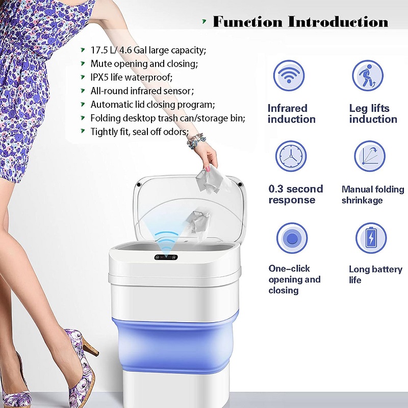 Електрична канта за отпадоци со сензор на движење - Image 5