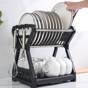 Пластичен цедилник за садови на две нивоа