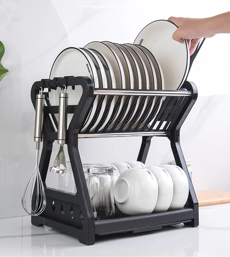 Пластичен цедилник за садови на две нивоа