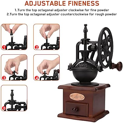 Рачна мелница за кафе со ретро дизајн - Image 6