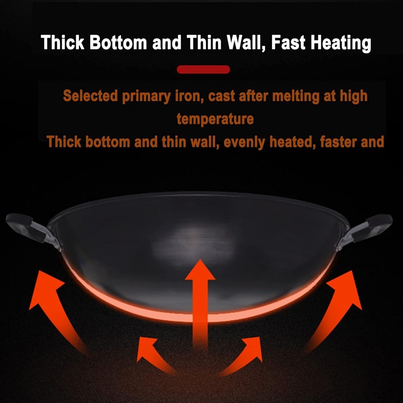 Железна вок тава со нелеплив слој – 47цм - Image 5