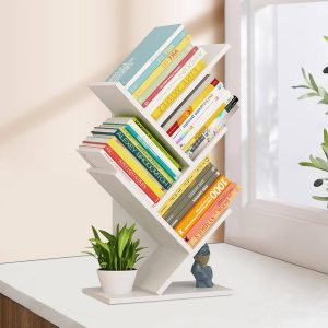 Полица за книги Tree - мала бела