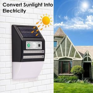 Соларна ѕидна светилка со сензор за движење