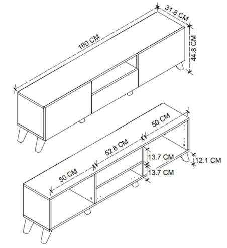 Комплет за дневна соба KRAFT - Anthracite / Pine - Image 7