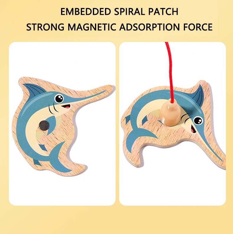 Дрвени магнетни играчки за риболов - Image 6