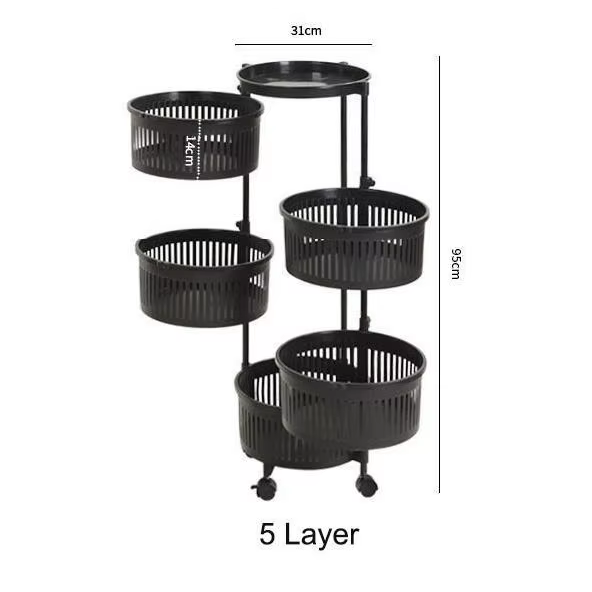 Пластична полица на 5 нивоа – кружна - Image 5