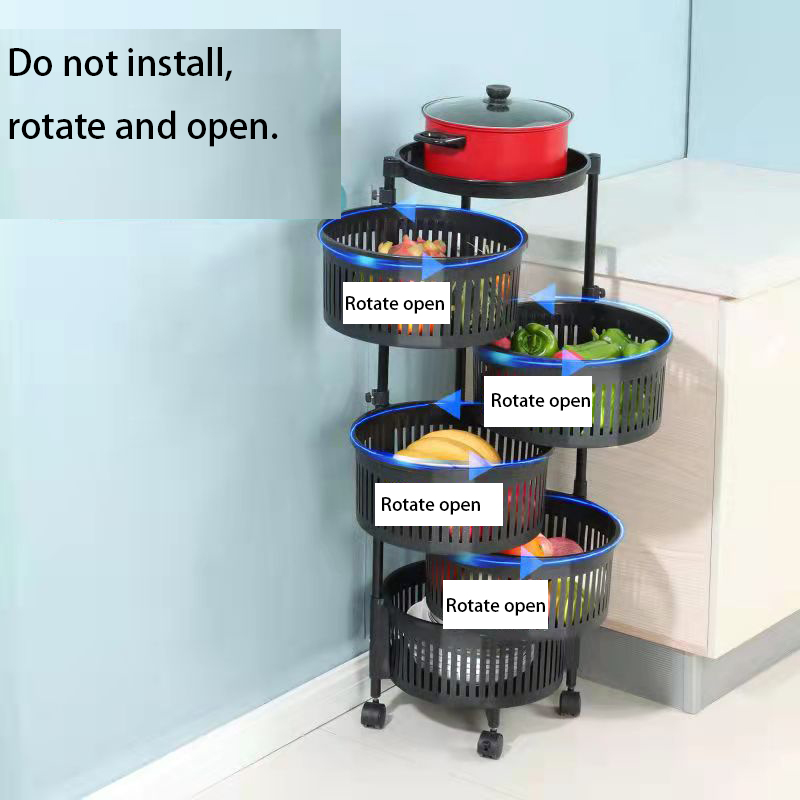 Пластична полица на 5 нивоа – кружна - Image 4