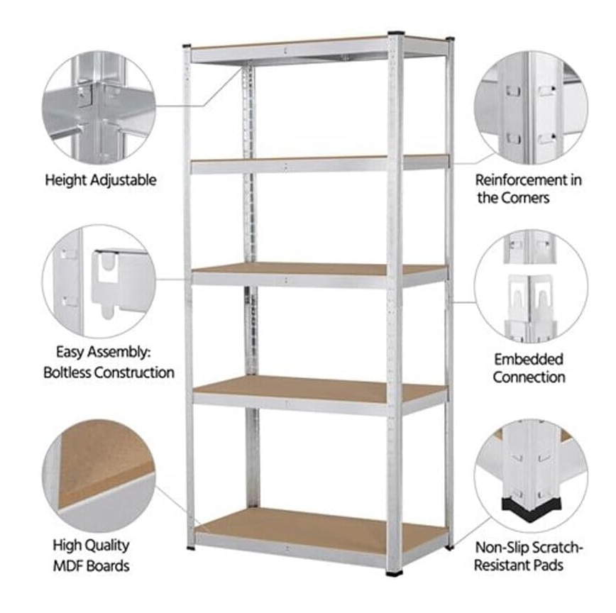 Метална складишна полица - 5 нивоа - Image 9