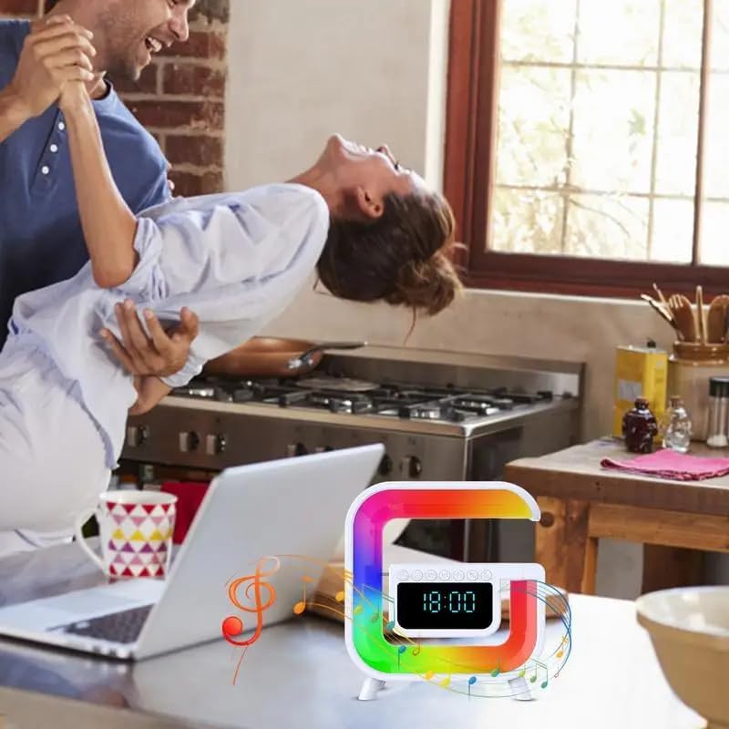 Безжичен полнач за мобилен телефон, амбиентална светилка, BT звучник - Image 8