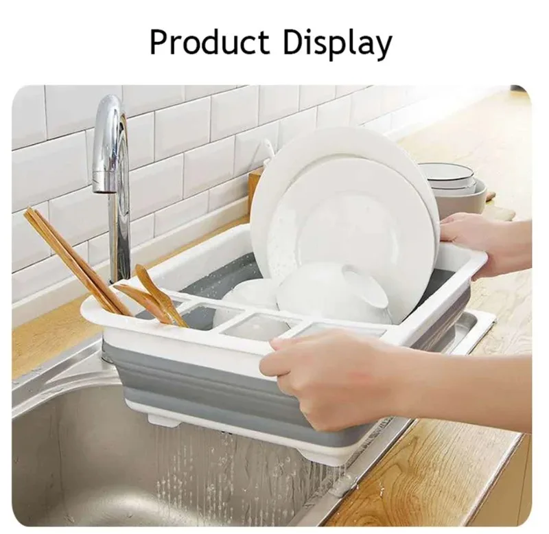 Преклоплив силиконски цедилник за садови - Image 2