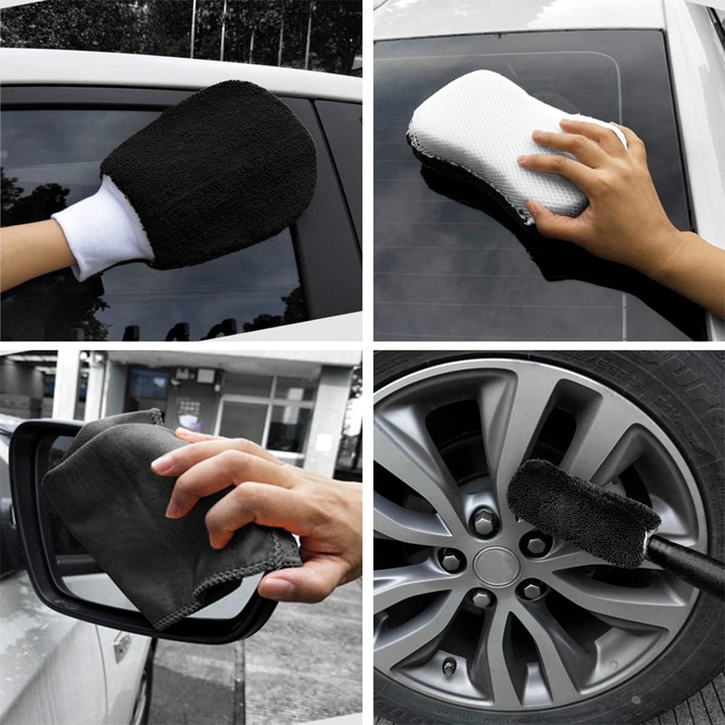 Микрофибер сет од 9 парчиња за чистење возила - Image 6