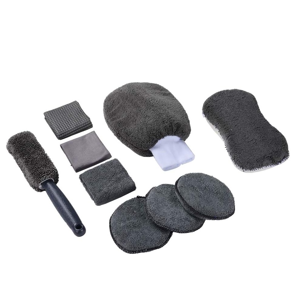 Микрофибер сет од 9 парчиња за чистење возила - Image 3