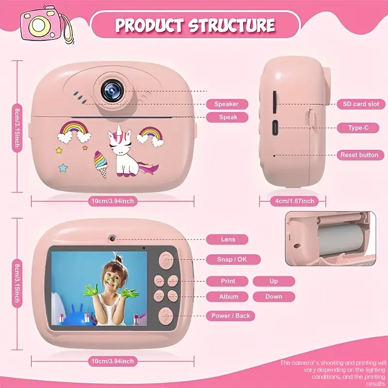 Детска камера со инстант печатени слики - Image 3