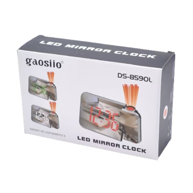 Дигитален часовник со будилник, проектор за време, LED дисплеј, огледало - Image 7