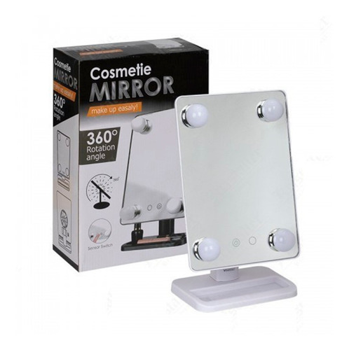Огледало за шминкање со 4 LED светла - Image 3