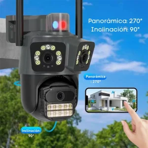 WiFi IP PTZ камера со тројна глава 12 mp