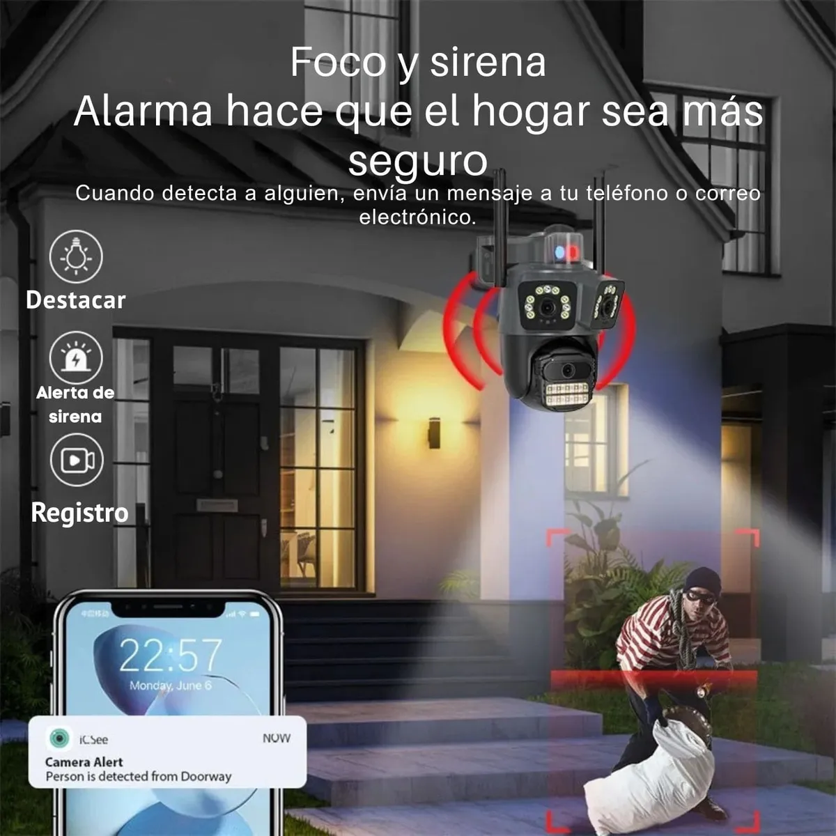 WiFi IP PTZ камера со тројна глава 12 mp - Image 4