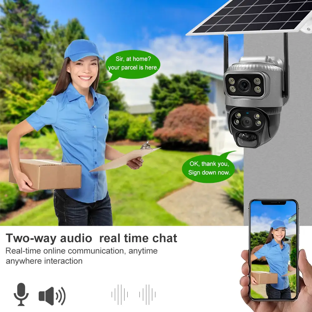 Соларна 4G безбедносна камера V380 - Image 3