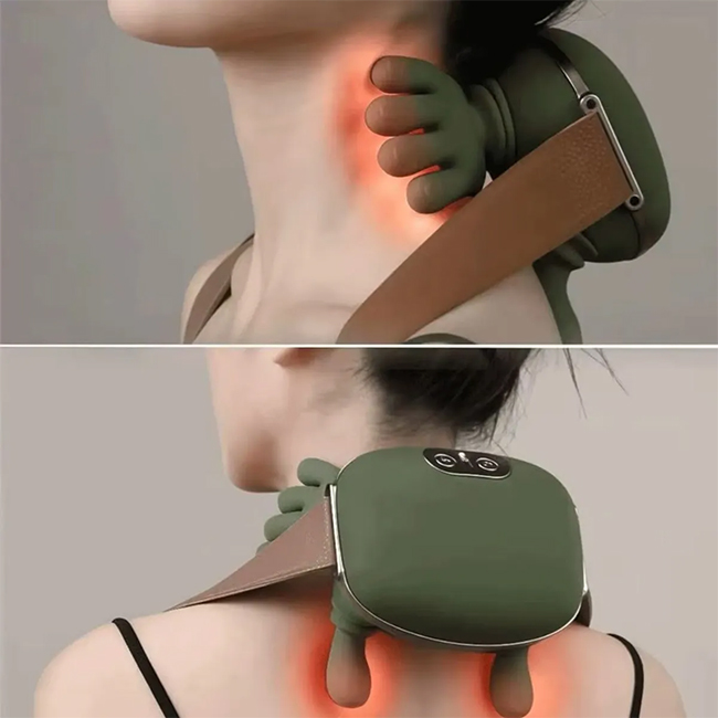 Безжичен масажер за врат со 4D масажа - Image 6