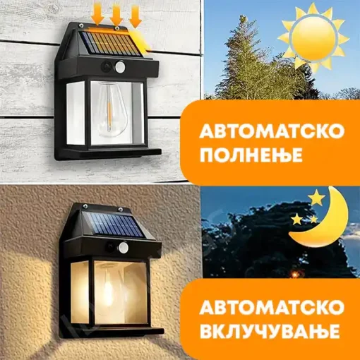 Сет од 4 соларни светла со сензор за движење - Image 5